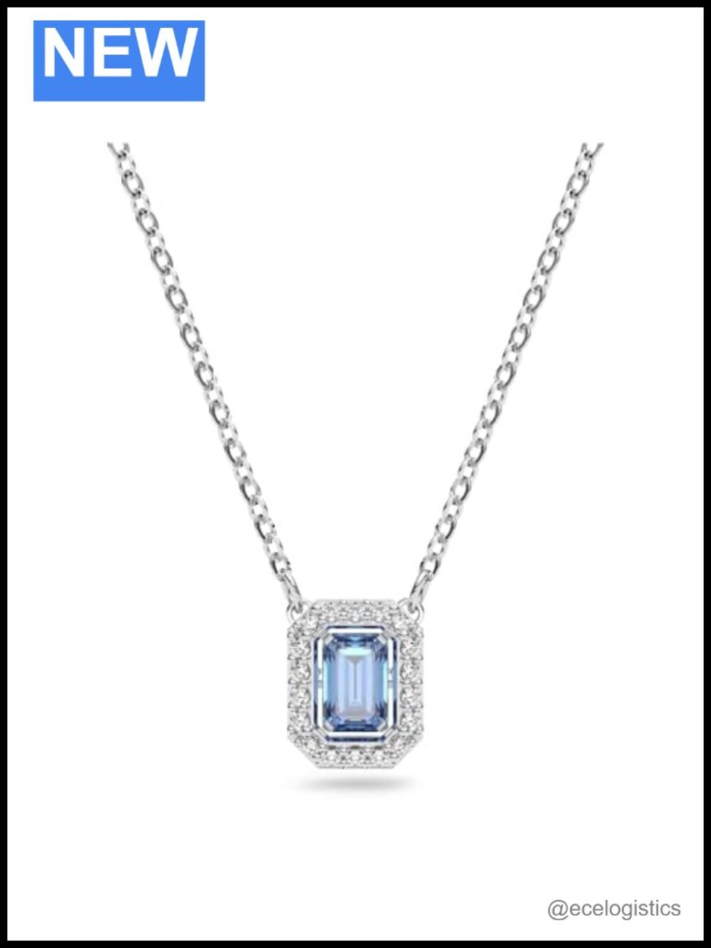 Swarovski Millenia Crystal Pendant Necklace Rhodium Finish Chain